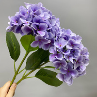 Flor de Hortensia Artificial de Tacto Real en Varios Colores, Material de Látex para Decoración de Bodas, Tallo de Seda Sintética Realista