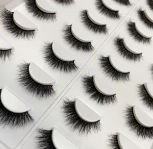 2024 Best Seller Eyelashes In Bulk For Dairly Makeup 3d Mink Lashes Wholesale 10-13mm Natural Custom Logo Lashes