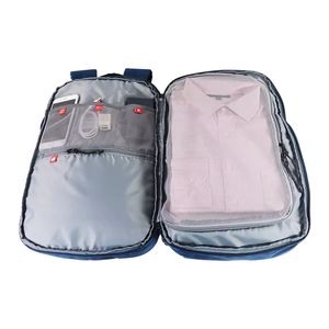 Mochila informal ligera de poliéster reciclado BSCI personalizada para hombres, mujeres, estudiantes, deportiva, impermeable, para portátil. - Product Image 3