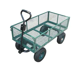 Factory Manufacture Various Garden Trolley Cheap Tool Carts With Handle And Wheels