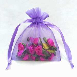 Riutilizzabile Logo personalizzato piccolo Organza Gift Pouch Organza portafortuna matrimonio con nappe per Festival - Product Image 4