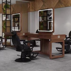 <b>Mirror</b> <b>Table</b> Barber Shop Hair Salon Special <b>Mirror</b> Perm and Dyeing Cabinet Integrated with Light Double-sided <b>Mirror</b> <b>Table</b> - Product Image 5