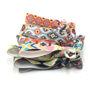 100 yardas 15mm diseño geométrico de diamante azteca impreso pliegue sobre cinta elástica FOE para manualidades DIY lazo para el cabello pulsera chica sombreros - Product Image 5