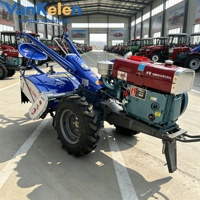 Motoculteur 2 roues motrices avec roues pour rizières, idéal pour la culture de légumes et le désherbage dans les jardins de montagne et les zones montagneuses