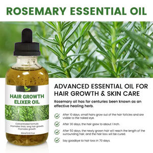 Serum Rambut Herbal perawatan penumbuh ulang Vegan Rosemary Mint minyak esensial pencegah rambut rontok - Product Image 2