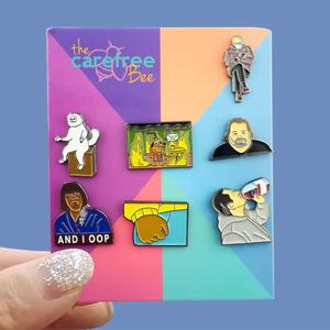 Pin esmaltado de conejo <span class=keywords><strong>Tsuki</strong></span>, moderno, antiguo, de ocio, acogedor, con diseño de juego, de níquel negro, con temática de amor, conejito lindo, tejido, broche, insignia de solapa, letterpress - Product Image 3