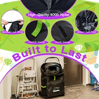 Sac de transport pour poussette XL Oxford imperméable et pliable, idéal pour les voyages en avion, avec double housse rembourrée et fermeture éclair
