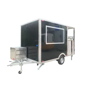 Mobile Makanan Trailer untuk Mini Outdoor Bbq Gas Fryer Teppanyaki Grill