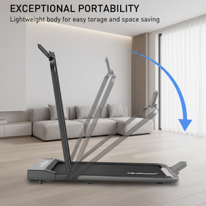 <span class=keywords><strong>Tapis</strong></span> roulant pliable HSM 1.0 Motor Power ABS, vitesse <span class=keywords><strong>de</strong></span> 1 à 12 km/h, écran LCD sans fil, salle <span class=keywords><strong>de</strong></span> sport électrique à domicile, poids maximal <span class=keywords><strong>de</strong></span> l'utilisateur 110 kg - Product Image 3