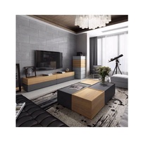 Meuble de rangement moderne en bois pour salon, armoire latérale, table basse centrale, unité TV, ensemble de support TV