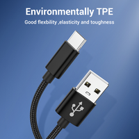 Câble USB C 3A à charge rapide, tressé en nylon, cordon de charge Type C, conducteur en cuivre, isolation en PVC pour téléphone et tablette