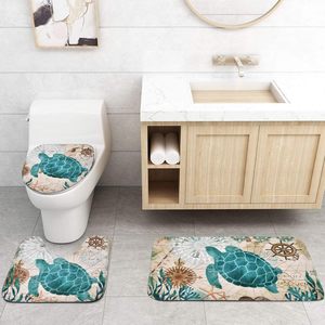 Rideau de Douche en Polyester Tortue Marine, Imprimé Numérique, Imperméable, Personnalisé, Ensemble de Rideaux de Douche, Vente en Gros, Moderne - Product Image 2