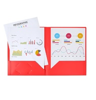 Dossiers en plastique avec pochettes, dossier de classement de haute qualité avec emplacement pour cartes de visite, dossiers à 2 pochettes