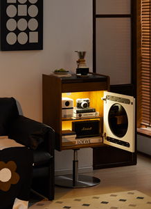 Meuble de rangement vintage en <span class=keywords><strong>bois</strong></span> massif de style nordique moderne MUU avec tiroir, durable pour chambre d'hôtel - Product Image 3