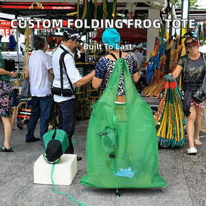 Bedruckte Einkaufstasche mit Cartoon-Muster, langem Henkel, Strandtasche aus Polyester mit Faltmechanismus - Product Image 2