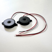 Buzzer piézoélectrique passif SWT Factory 35 mm 3,5 kHz à montage sur panneau avec fils de 100 mm rouge et noir – Élément d'alarme piézoélectrique