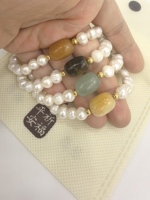 Bracelet en agate de jade Hetian, perle d'eau douce, bracelet élégant de style ethnique, bracelet féminin, bijoux de style national