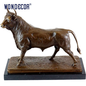 Wondecor المعادن الحيوان زخرفة الحلي البرونزية الثور النحت - Product Image 4