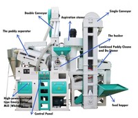 15 t/jour Machine automatique de blanchiment du riz pour le traitement des céréales Prix du moulin à riz Fraiseuses à riz combinées