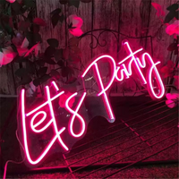 Rebow Drop Shipping, produit phare : Enseigne néon LED décorative pour la maison en PVC, silicone et lettres acryliques, modèle 'Love' rose, personnalisable