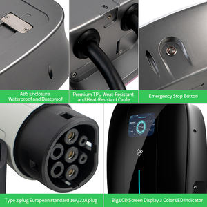 Greenscience-Estación <span class=keywords><strong>de</strong></span> punto <span class=keywords><strong>de</strong></span> <span class=keywords><strong>carga</strong></span> para coche eléctrico, cargador EV <span class=keywords><strong>de</strong></span> CA 220V, 1 fase, nivel 2, Wallbox, 7kw - Product Image 5