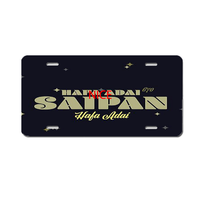 Plaque d'immatriculation personnalisée en aluminium résistant aux intempéries avec motif Saipan, accessoire de véhicule, décoration murale pour la maison, cadeau pour les passionnés de voitures