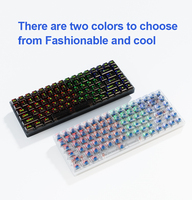 Design unique PC Gamer Type-C Claviers mécaniques de jeu filaires Muet Hotswap 84 touches Clavier mécanique transparent pour jeu
