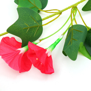 Guirnalda de flores de plástico amarillas de 180 cm con diseño de gloria de la mañana artificial para decoración del hogar, bodas, uso en interiores y exteriores. - Product Image 3