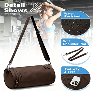 Sac de sport cylindrique OEM personnalisé en nylon imperméable avec double fermeture éclair et multiples modes de transport pour toutes les occasions - Product Image 1