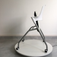 Chaise d'école, de formation et de salle à manger en plastique PP