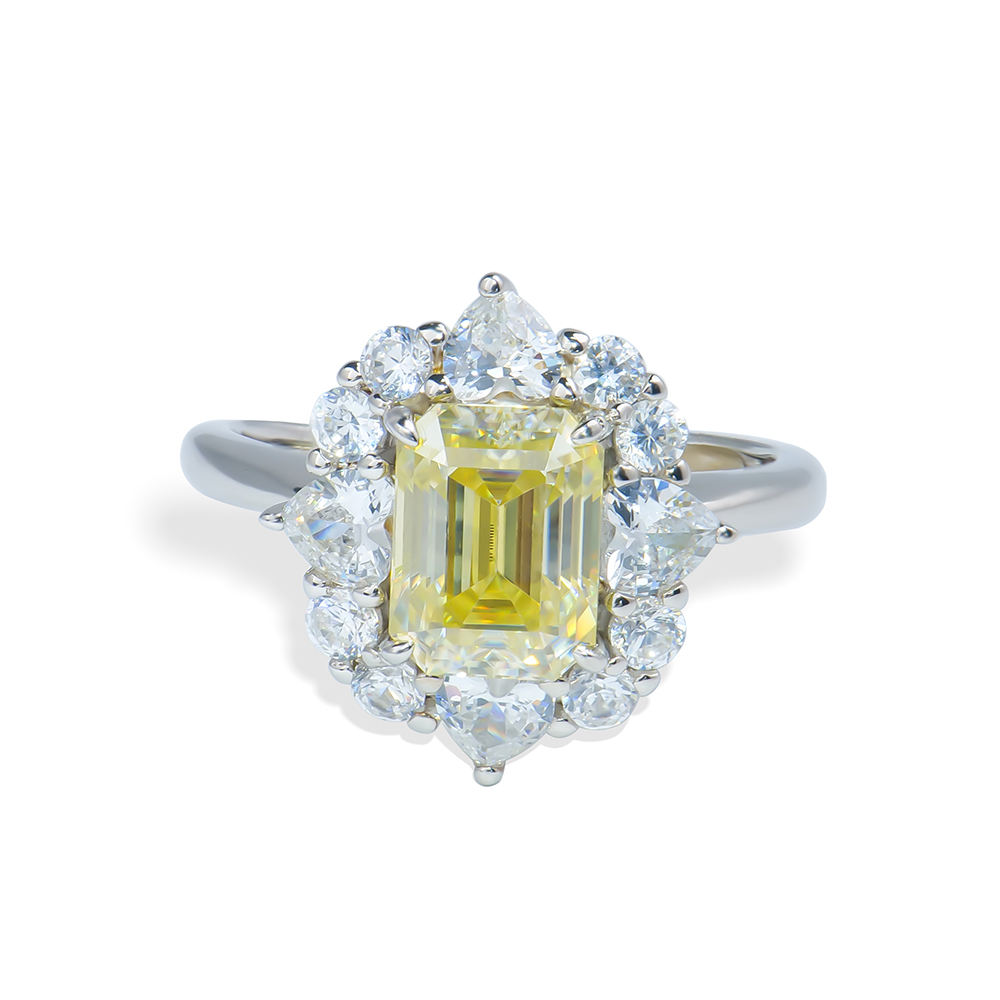 Yellow emerald ring