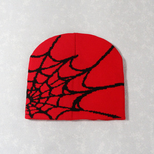 Grosir topi rajut perdagangan luar negeri tren kepala baru Spider Web YKH Jacquard topi pria dan wanita