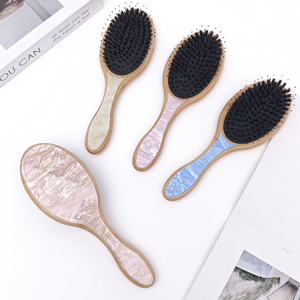 Brosse ovale de massage en nylon avec manche en bambou bio, artisanale et luxueuse, rose <span class=keywords><strong>Chantilly</strong></span>, pour usage domestique - Product Image 3