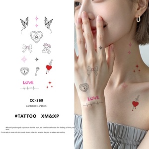 Adesivi per <span class=keywords><strong>Tatuaggi</strong></span> Temporanei Colorati e Alla Moda con Trasferimento ad Acqua, Motivi di Farfalle, Spine, Cuori, Angioletti e Fiocchi, Impermeabili e Duraturi - Product Image 3