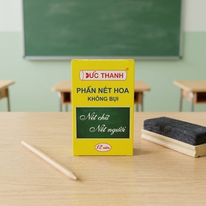 Wholesale 12pcs/box Duc Thanh Dustless White <b>Chalk</b> Non Toxic Calligraphy Fine Stroke Clean Hands B2B Distributor - Product Image 1