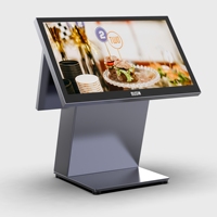 15,6-дюймовый POS-терминал с NFC и 10-точечным сенсорным экраном, на базе Windows/Android, с корпусом из нержавеющей стали цвета темно-серого металла и HDD 64 ГБ/8 ГБ