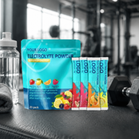 Sachets de poudre d'électrolytes en vrac pour marques privées OEM, boissons électrolytiques saveurs variées, supplément alimentaire pré-entraînement pour adultes