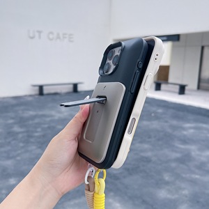 Custodia per telefono antiurto con porta carte, supporto e laccetto, porta comodamente 2 carte, compatibile con <span class=keywords><strong>iPhone</strong></span> - Product Image 5