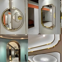Bandes de finition de plafond modernes en acier inoxydable, surface polie, durables, écologiques, pour canaux lumineux et formes personnalisables