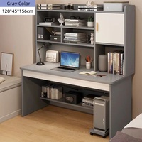 Table d'étude moderne au design simple étagère intégrée bureau d'ordinateur pour chambre à coucher ou bureau à domicile