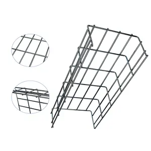 Strong Heavy Loading Fireproof Cable Trunking Hot-Dip Galvanized Metal Basket Wire Mesh Steel Cable Tray