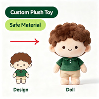 Poupée humanoïde en tissu doux personnalisée avec écharpe et manteau trench, figurine de personnage OEM, poupée humanoïde douce ODM