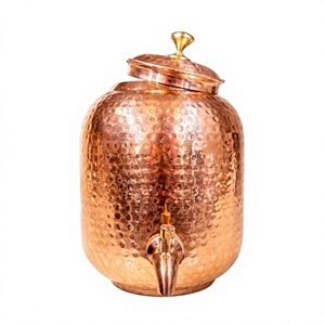 Dispensador de Agua de Cobre Puro Ecológico Ayurvédico, Capacidad de 5L y 7L, Almacenamiento de Grado Alimenticio Tradicional de Lujo, Venta al por Mayor y Exportación - Product Image 1