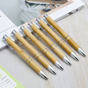 Custom Logo Eco Friendly Wood Click Bamboo Ball <b>Pen</b> - Product Image 2