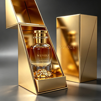 Flacons de parfum vides personnalisés transparents 30ML 100ML, flacon de parfum de luxe transparent 50ml avec fond volcanique montagneux et boîte