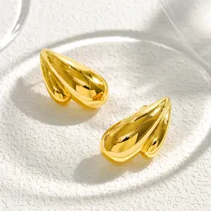 MICCI New Arrival Stainless Steel Non Tarnish 18k Gold Jewelry Tear Drop Studs Earrings Wholesale Bulk