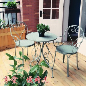 Set di Tavoli e Sedie da <span class=keywords><strong>Esterno</strong></span> in Ferro a Tre Colori Combinati <span class=keywords><strong>per</strong></span> Balcone, Tempo Libero e Caffetteria - Product Image 5