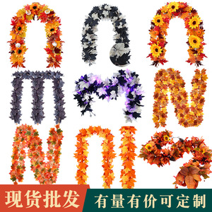 Guirlande lumineuse artificielle en forme de feuilles d'érable, 6 pieds, décorative pour la récolte d'automne, pour la maison, l'intérieur, l'extérieur, la décoration de fête - Product Image 5