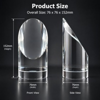 Trophée ovale en cristal K9 personnalisé Neelpure 195700, gravé au laser 3D, récompense pour l'industrie médicale, pharmaceutique et scientifique