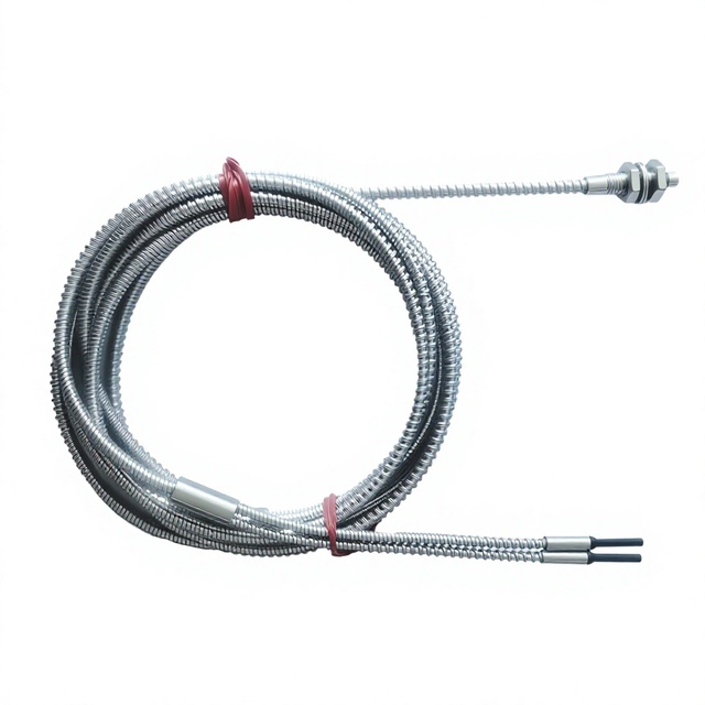 F&C Jiazhun High-Temperature Glass Fiber Optic Sensor Probe FFGR-620W Heat-Resistant Metal Cable DC Two-Wire Output 24VDC